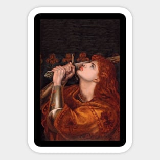 Joan of Arc by Dante Gabriel Rosetti Sticker